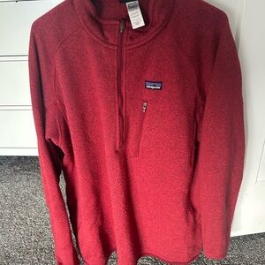 Patagonia Men's Zip-Up Sweater in Rich Red